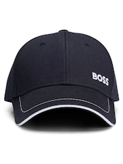 BOSS Blue Cotton-Twill Cap - Image 1 of 5