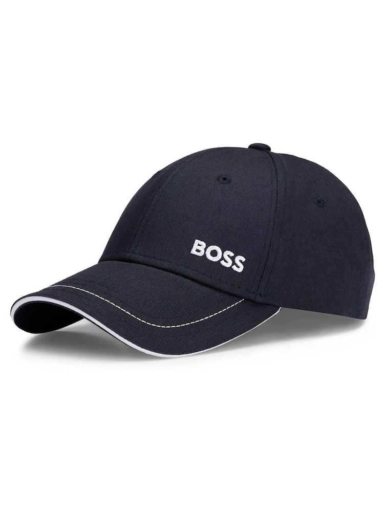 BOSS Blue Cotton-Twill Cap - Image 2 of 5