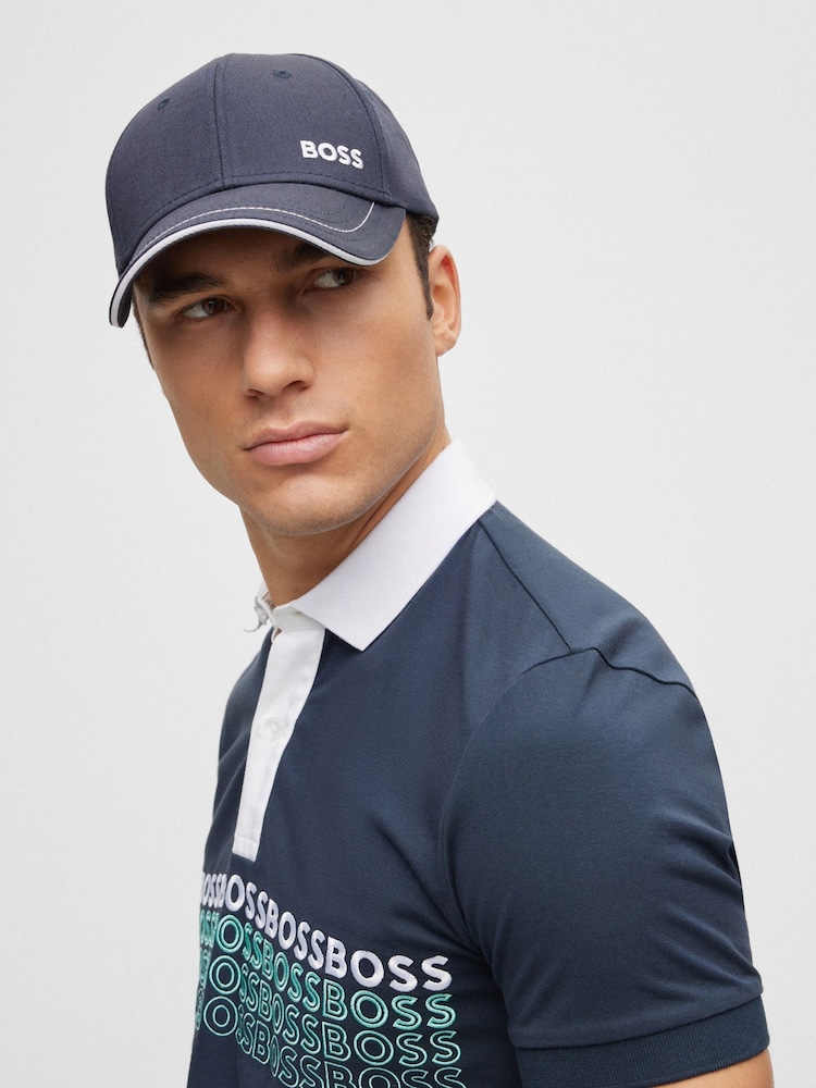 BOSS Blue Cotton-Twill Cap - Image 5 of 5