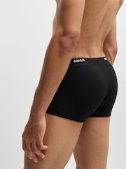 HUGO Black Hugo Logo Waistband Stretch Cotton Trunks 5 Pack - Image 4 of 5