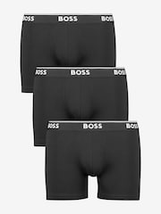 Черный - BOSS Power Stretch Cotton 3 Pack Boxers - Image 1 of 6