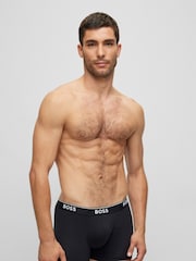 Черный - BOSS Power Stretch Cotton 3 Pack Boxers - Image 2 of 6