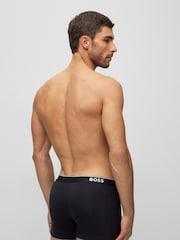 Черный - BOSS Power Stretch Cotton 3 Pack Boxers - Image 3 of 6
