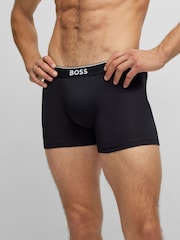 Черный - BOSS Power Stretch Cotton 3 Pack Boxers - Image 4 of 6