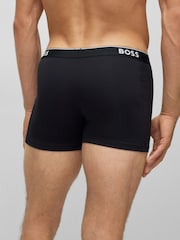 Черный - BOSS Power Stretch Cotton 3 Pack Boxers - Image 5 of 6