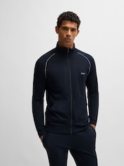 Синий - BOSS Stretch Cotton Jacket - Image 1 of 8