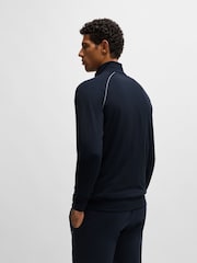 Синий - BOSS Stretch Cotton Jacket - Image 2 of 8