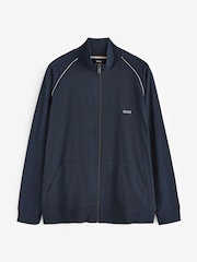 Синий - BOSS Stretch Cotton Jacket - Image 5 of 8