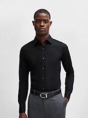 BOSS Black Slim Fit Stretch Poplin Shirt - Image 1 of 6