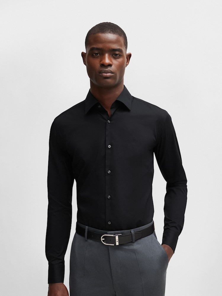 BOSS Black Slim Fit Stretch Poplin Shirt - Image 1 of 6