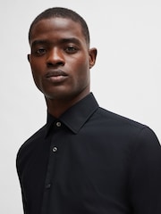 BOSS Black Slim Fit Stretch Poplin Shirt - Image 4 of 6