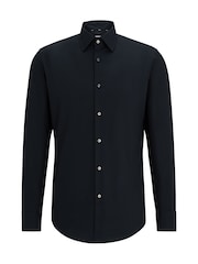 BOSS Black Slim Fit Stretch Poplin Shirt - Image 6 of 6