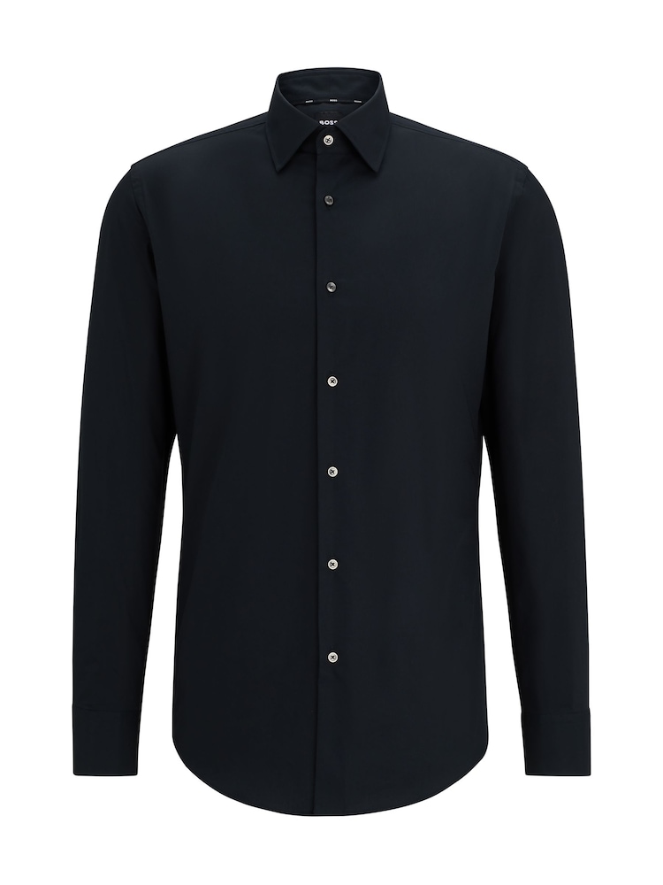 BOSS Black Slim Fit Stretch Poplin Shirt - Image 6 of 6