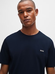 Blau - BOSS Stretch Cotton T-Shirt - Bild 4 von 5