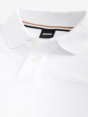 BOSS White Pallas Regular Fit Polo Shirt - Image 6 of 8