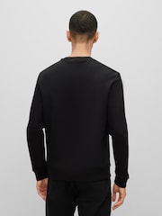 HUGO Black Logo Detail Cotton Terry Sweatshirt - Image 2 of 5