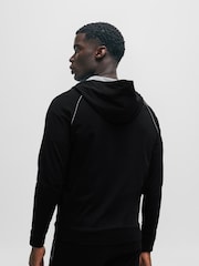BOSS Black Stretch Cotton Zip-Up Hoodie - Image 2 of 5