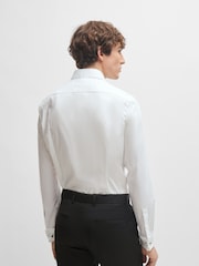 BOSS White Slim Fit Stretch Poplin Oxford Shirt - Image 2 of 6