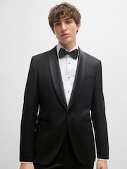 BOSS White Slim Fit Stretch Poplin Oxford Shirt - Image 5 of 6