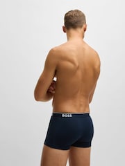BOSS Navy Blue Power Stretch Cotton 3 Pack Boxers - Image 3 of 5