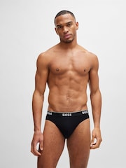 BOSS Black Power Stretch Cotton 3 Pack Briefs - Image 1 of 5