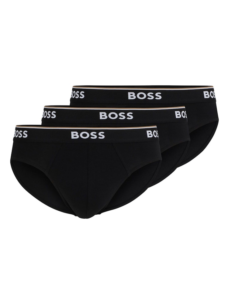 BOSS Black Power Stretch Cotton 3 Pack Briefs - Image 5 of 5