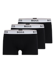 BOSS Black Chrome Power Stretch Cotton 3 Pack Boxers - Image 1 of 10
