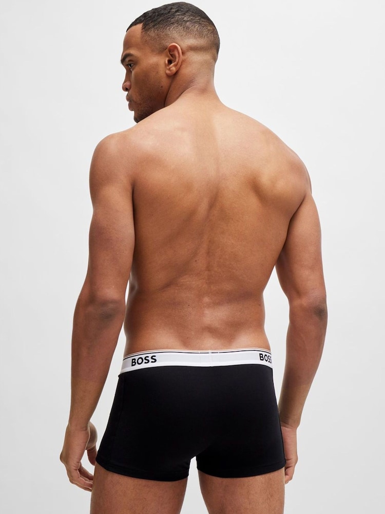 BOSS Black Chrome Power Stretch Cotton 3 Pack Boxers - Image 3 of 10