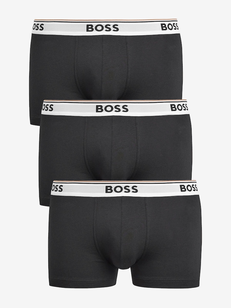 BOSS Black Chrome Power Stretch Cotton 3 Pack Boxers - Image 9 of 10