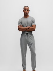 BOSS Grey Stretch Cotton Tracksuit Bottoms - Image 2 of 5