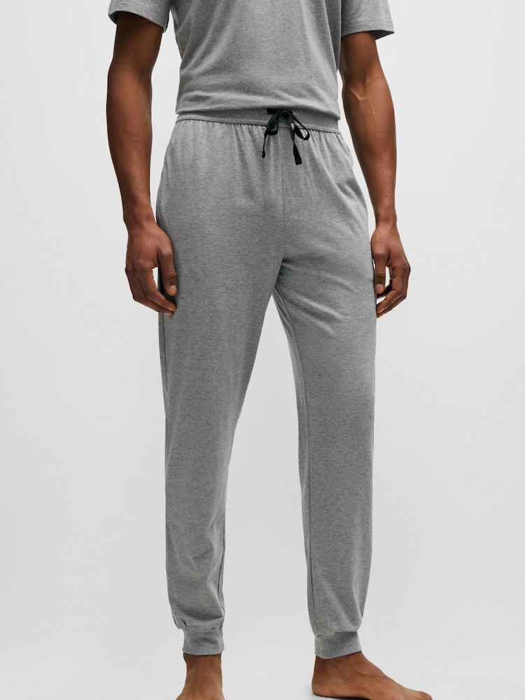 BOSS Grey Stretch Cotton Tracksuit Bottoms - Image 5 of 5 BOSS Grey Stretch Cotton Tracksuit Bottoms - Image 5 of 5
