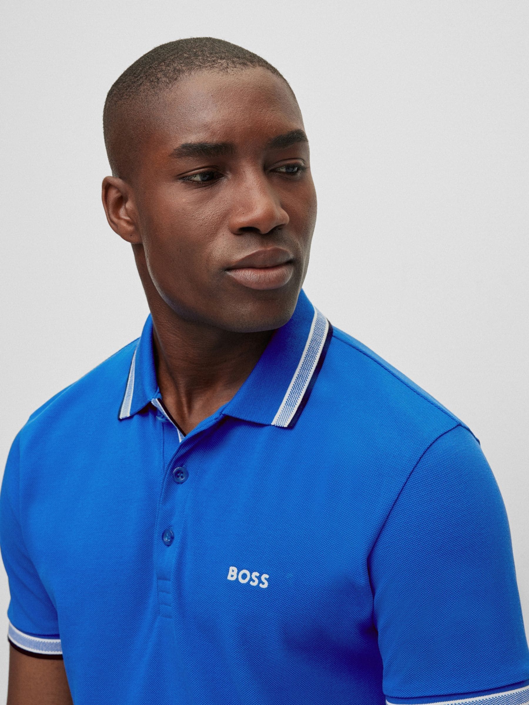 ◎paddy hii HOPPING PO◎ Cumpără Albastru deschis - Tricou polo BOSS Paddy cu mânecă scurtă