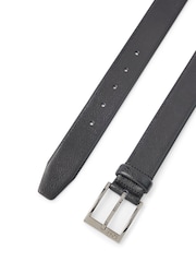 BOSS Black Grained Leather Belt - Image 2 of 5