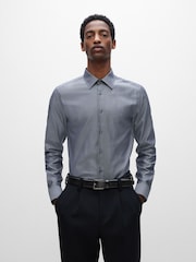 BOSS Black Grained Leather Belt - Image 4 of 5