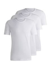 White - BOSS Classic Crew Neck T-Shirts 3 Pack - Image 1 of 5