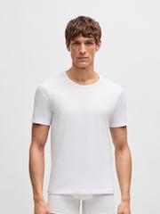 White - BOSS Classic Crew Neck T-Shirts 3 Pack - Image 2 of 5
