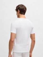 White - BOSS Classic Crew Neck T-Shirts 3 Pack - Image 3 of 5
