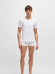 White - BOSS Classic Crew Neck T-Shirts 3 Pack - Image 4 of 5