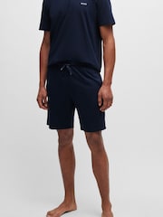 BOSS Blue Stretch Cotton Shorts - Image 1 of 5