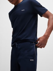 BOSS Blue Stretch Cotton Shorts - Image 3 of 5