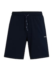 BOSS Blue Stretch Cotton Shorts - Image 5 of 5