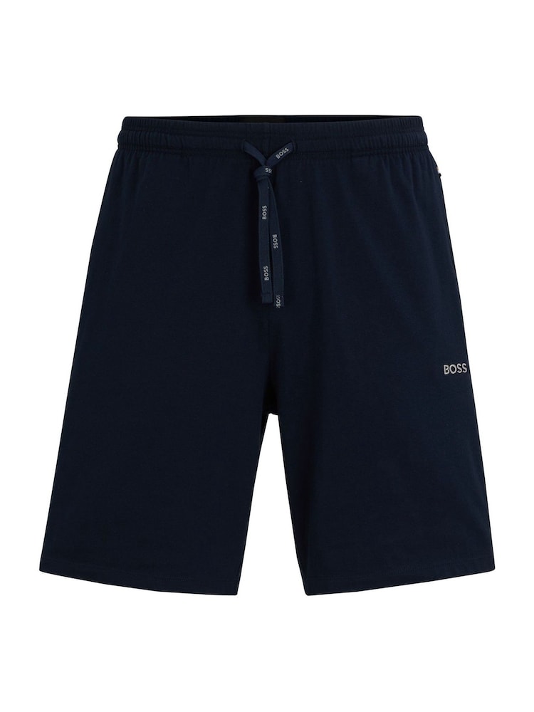 BOSS Blue Stretch Cotton Shorts - Image 5 of 5