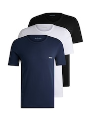 BOSS Blue/White/Black Classic Crew Neck T-Shirts 3 Pack - Image 1 of 11