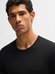 BOSS Blue/White/Black Classic Crew Neck T-Shirts 3 Pack - Image 10 of 11