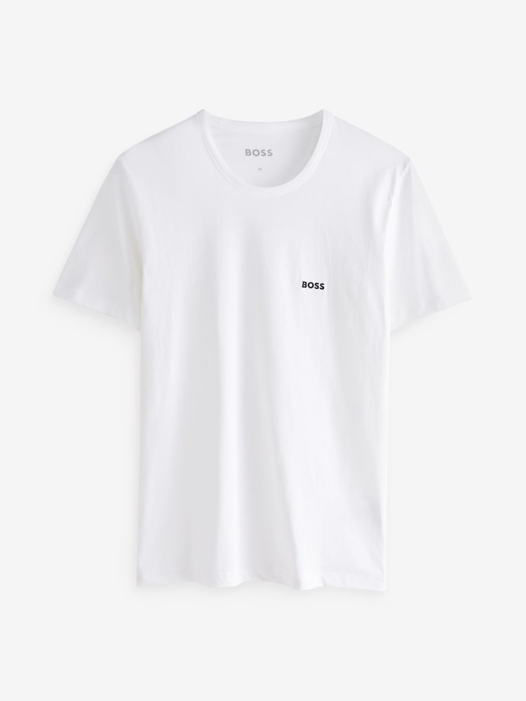 BOSS Blue/White/Black Classic Crew Neck T-Shirts 3 Pack - Image 2 of 11
