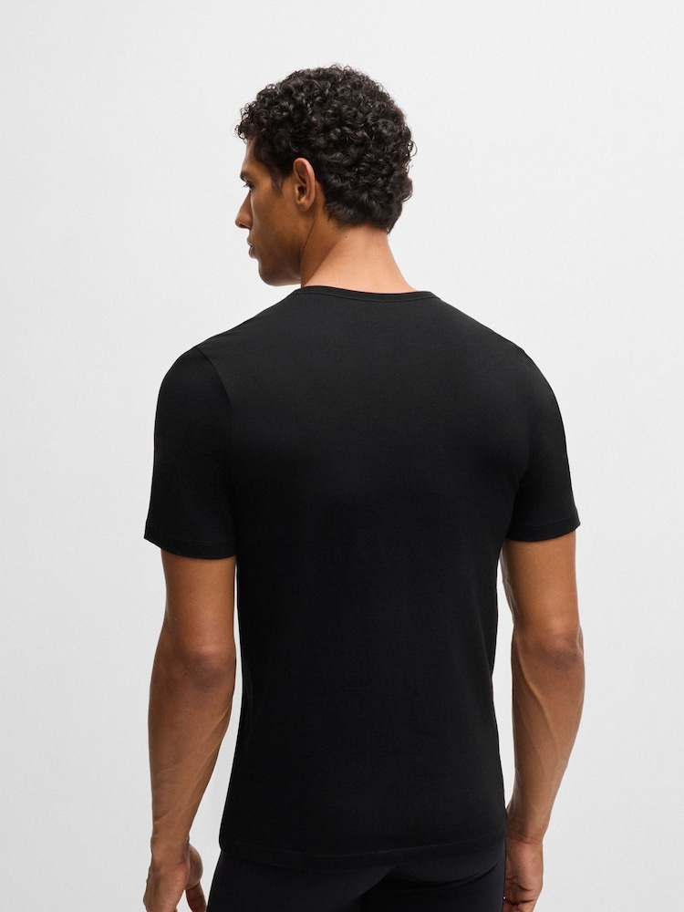 BOSS Blue/White/Black Classic Crew Neck T-Shirts 3 Pack - Image 9 of 11