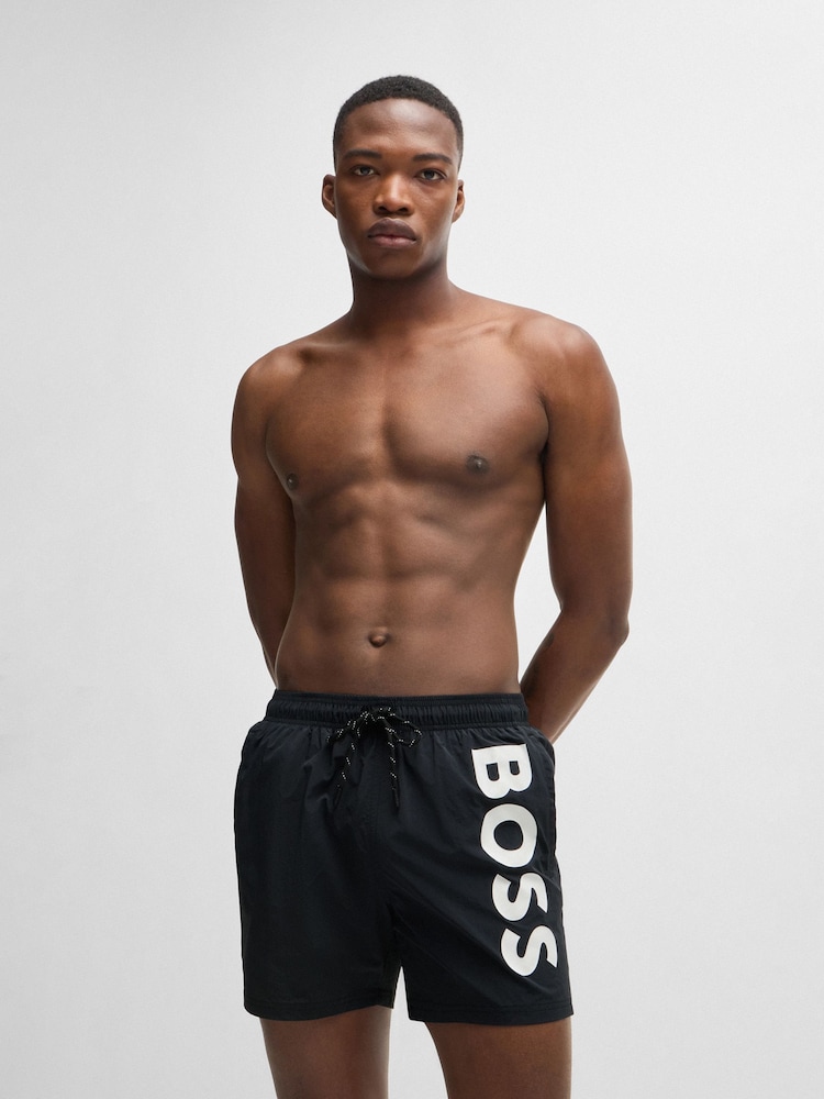 BOSS Black Logo Quick Drying Swim Shorts - Image 1 of 5