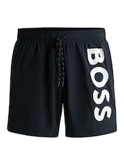 BOSS Black Logo Quick Drying Swim Shorts - Image 3 of 5