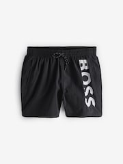 BOSS Black Logo Quick Drying Swim Shorts - Image 4 of 5