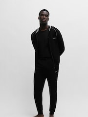 BOSS Blue Stretch Cotton Tracksuit Bottoms - Image 3 of 5